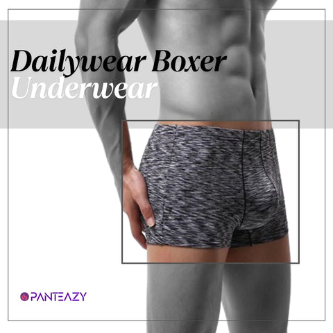 Panteazy's Stretch Comfortable Menswear Dailywear Brief Boxer Short - Soft Melange Look Menswear