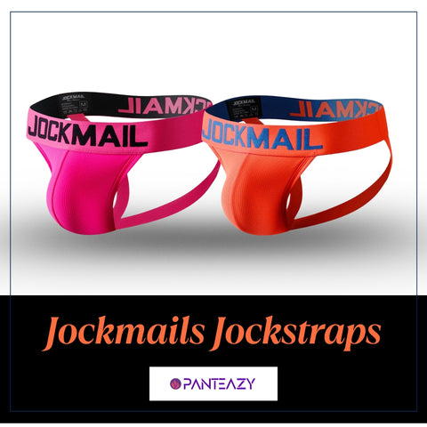 Panteazy's Men Nylon Spandex Wide Belt Jockmails Jockstraps -Underwear Undergarments