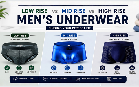 Low Rise vs Mid Rise vs High Rise Men's Underwear: Finding Your Perfect Fit