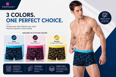 Panteazy Men's Lips Print Boxer Briefs | Soft Modal Stretch Underwear