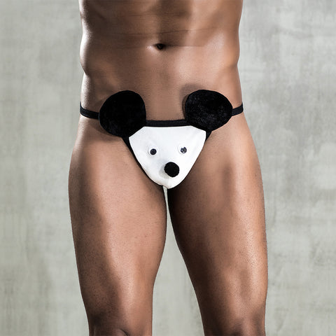 Men's Novelty Mouse Face G-String Thong – Funny Animal Print Underwear