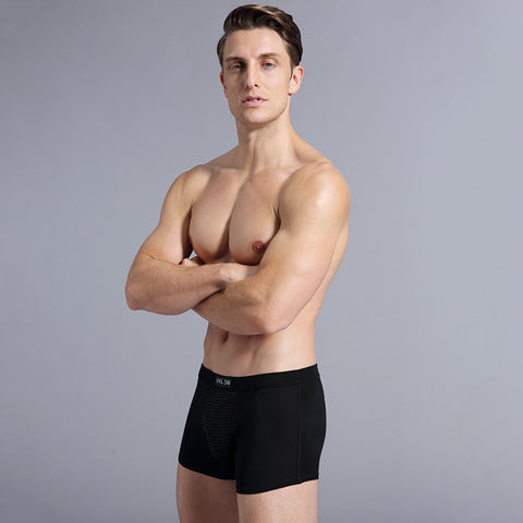 Men's Breathable Mesh Boxer Briefs with Magnetic Pouch Design – Comfort Fit Trunk
