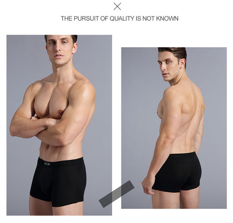 Men's Breathable Mesh Boxer Briefs with Magnetic Pouch Design – Comfort Fit Trunk