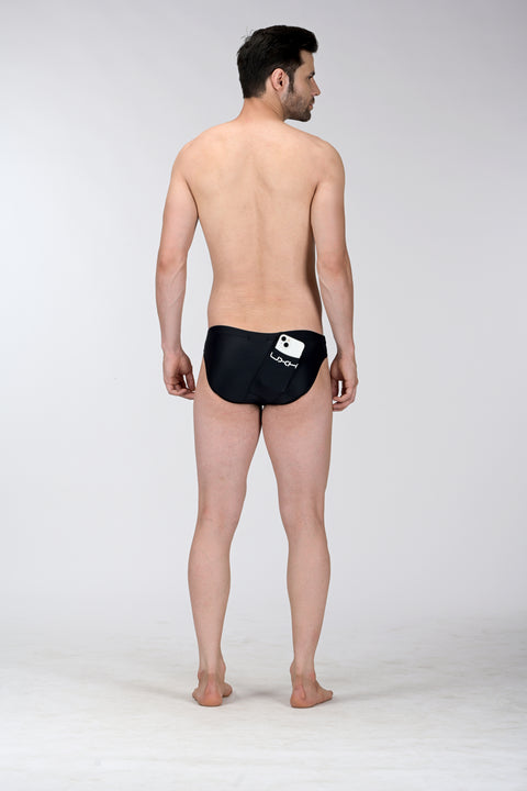 Panteazy's Back Pocket Swimwear Brief Frenchie Anti Bacterial, Colour Fresh, Moisture Wicking