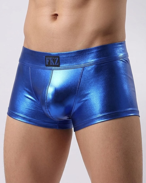 Panteazy Electric Blue Metallic Boxer Brief – Supportive and Bold