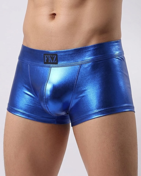 Panteazy Electric Blue Metallic Boxer Brief – Supportive and Bold
