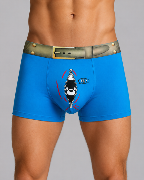 Funny Men’s Boxer Briefs – Cotton Printed Trunks Underwear