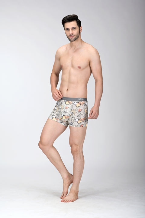 Pack of 3 ~ Panteazy's Menswear Basic Printed underwear with Bonded details
