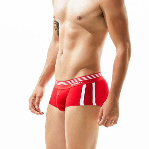 Panteazy's Menswear Side Stripe Print Design Stretchable Short Length Brief