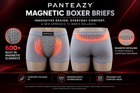 PANTEAZY Magnetic Boxer Briefs for Men – 600+ Magnetic Elements