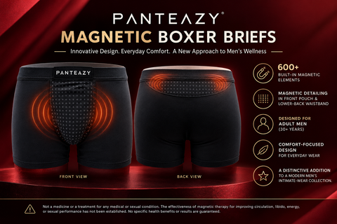 PANTEAZY Magnetic Boxer Briefs for Men – 600+ Magnetic Elements