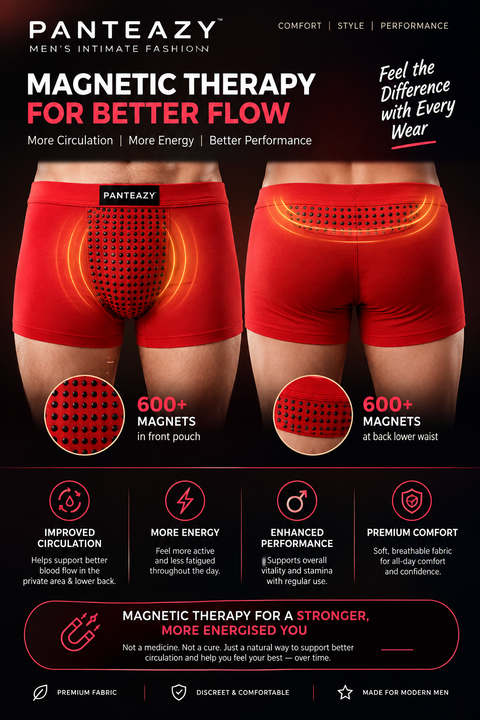 PANTEAZY Magnetic Boxer Briefs for Men – 600+ Magnetic Elements