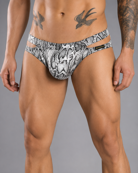 Men Snake Print Brief | Python Style Underwear