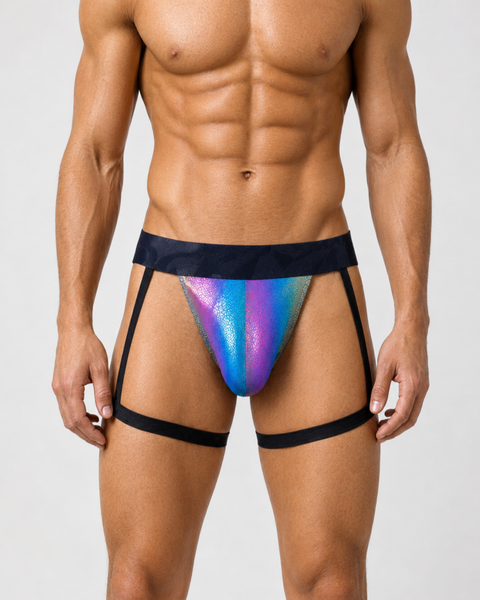 Men's Luxe Iridescent Jockstrap | Fashion Support & Modern Style