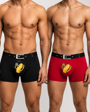 Printed modal boxer briefs pack of 2 soft breathable