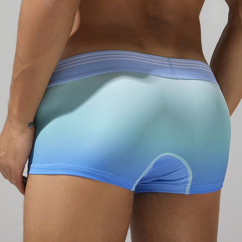 Panteazy Men's Blue Ombre Gradient Boxer Briefs/Trunks