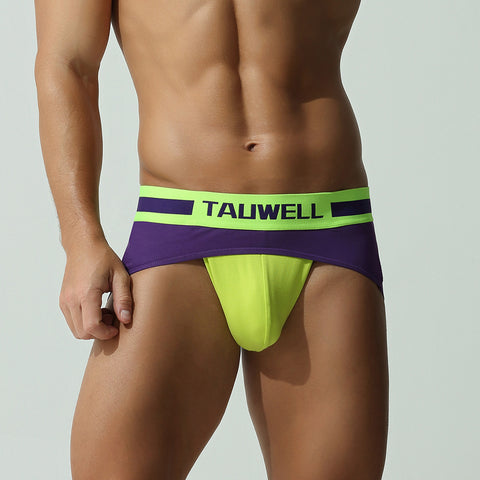 Men's Purple & Neon Green Athletic Jockstrap – Designed for Comfort