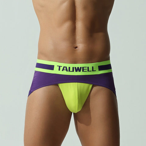Men's Purple & Neon Green Athletic Jockstrap – Designed for Comfort