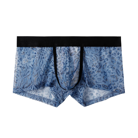 PANTEASY Men's Leopard Print Boxer Briefs Stretch Underwear Trunks