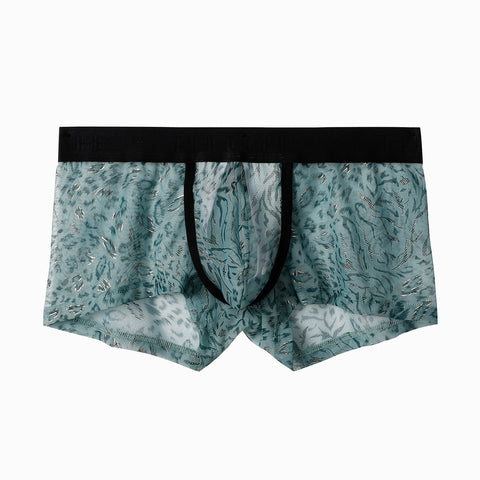 PANTEASY Men's Leopard Print Boxer Briefs Stretch Underwear Trunks