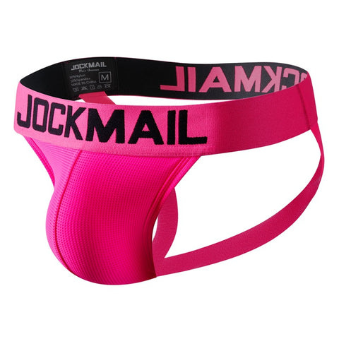 Panteazy's Men Nylon Spandex Wide Belt Jockmails Jockstraps -Underwear Undergarments