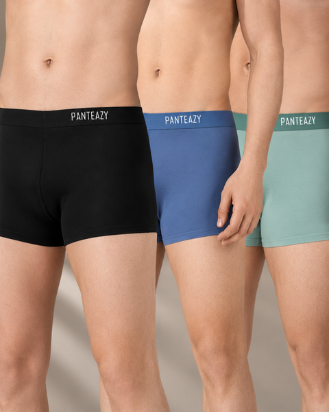 Pack of 3 - Panteazy's Menswear Basic Solid Modal underwear with Bonded details