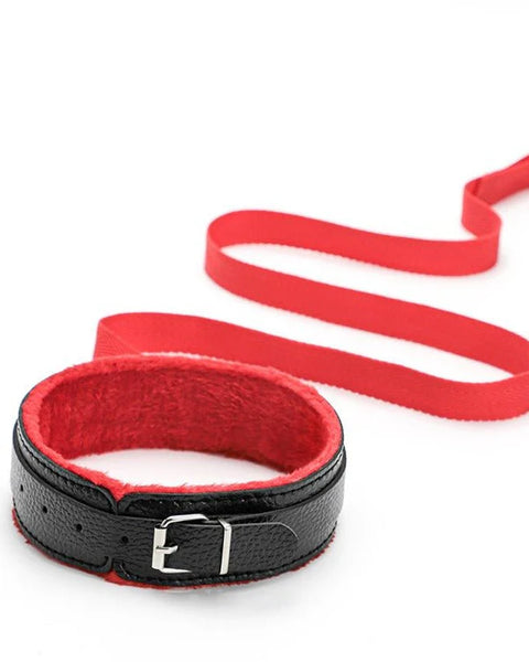 Luxury Leather Wrist Cuffs with Plush Fur Lining and Adjustable Buckle