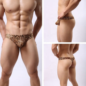 Panteazy men's leopard print Frenchie brief printed underwear