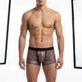 Brown Leopard Boxer Trunks
