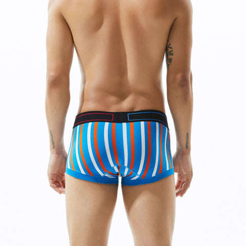 Pack of 3 ~ Panteazy's Menswear Stripe Print Design Stretchable Short Length Briefs