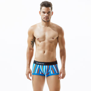 Pack of 3 - Panteazy's Menswear Stripe Print Design Stretchable Short Length Briefs