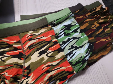 Panteazy's Military Print Menswear Brief Boxer Shorts -Soft Modal Spandex Stretch Menswear Undergarment Underwear