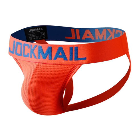 Panteazy's Men Nylon Spandex Wide Belt Jockmails Jockstraps -Underwear Undergarments